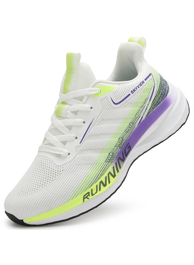 Sky View Men's Colorblock Sneakers Wide Walking Shoes Lightweight Slip on Sneakers Breathable Wide Athletic Running Shoes For Men - Image 1