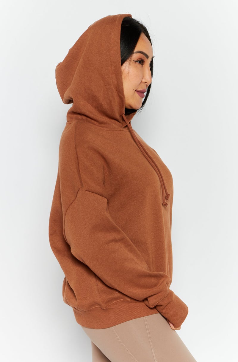 Sage Collective Women Sportswear Fit Long Sleeve Training  Sweatshirt, Tan  - Image 4