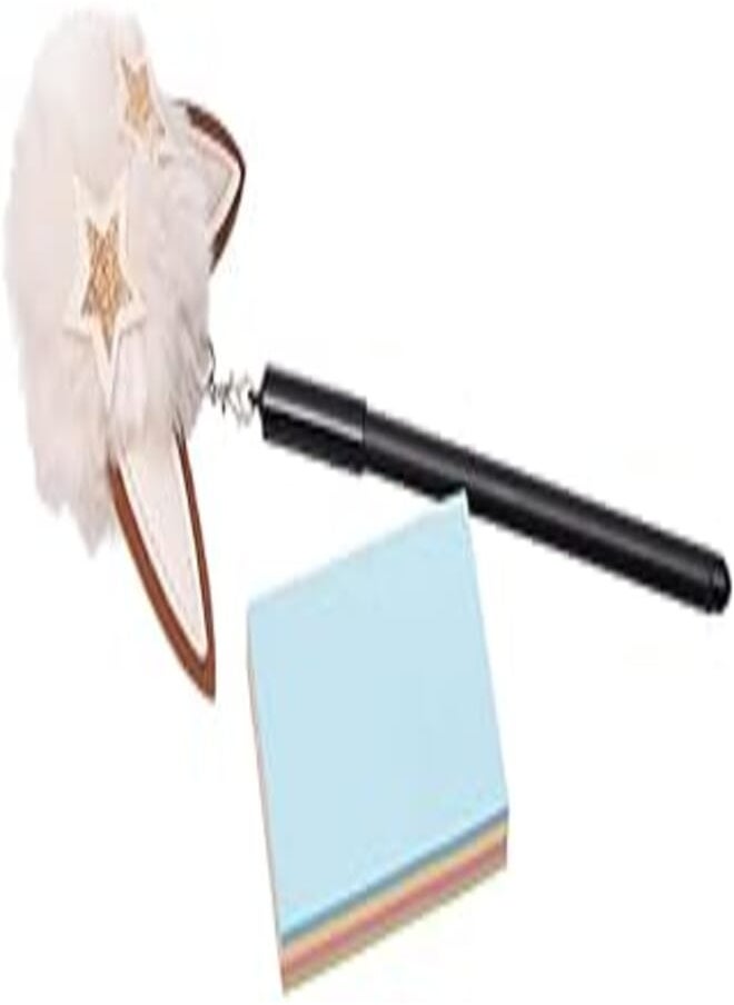 YANG YANG Yang Yang GP-200 Bundle of Gel Ink Pen Cat Medal 0.38mm Blue Ink with Sticky Note 100 Sheets 76 * 51mm for Kids and Students - Multi Color 