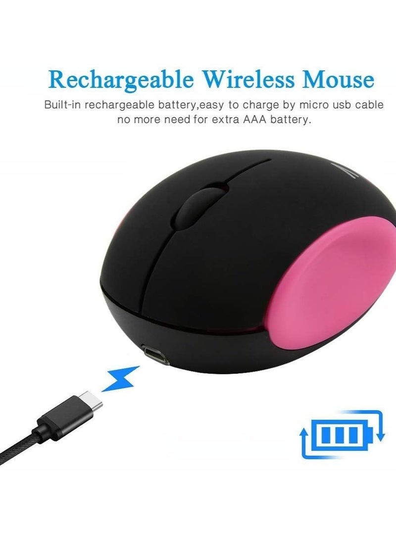 general Cute Wireless Mouse with USB Receiver 2.4GHz Portable Silent Mouse, 1600 DPI Mini Rechargeable Optical Mouse, 3 Keys Cartoon Computer Mouse for Laptops, Desktops - Image 3