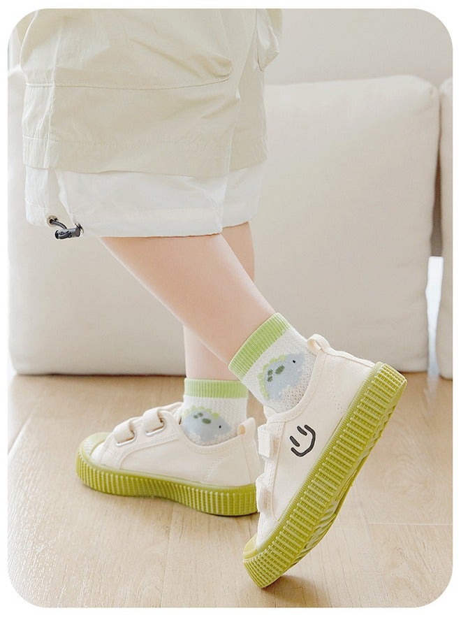 Socks The Latest Children's Socks For Boys And Girls Thin Socks Summer Thin Boat Socks Baby Cartoon Fishnet Socks 5 Pairs 3-5 Years Old - Image 3