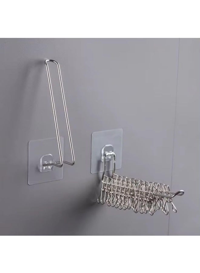 Zalcoon ZALCOON Hanger Rack-Wall Mounted Folding Clothes Hanger (19 cm long) Drying Rack for Laundry Room, Kitchen and Bathroom Closet Storage Organization (Pack of 1) - Image 4