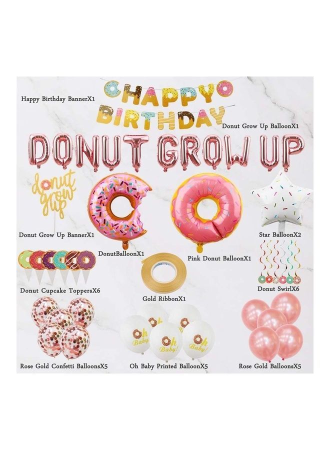 NIBEMINENT Donut Birthday Party Decoration Balloon Set - Image 2