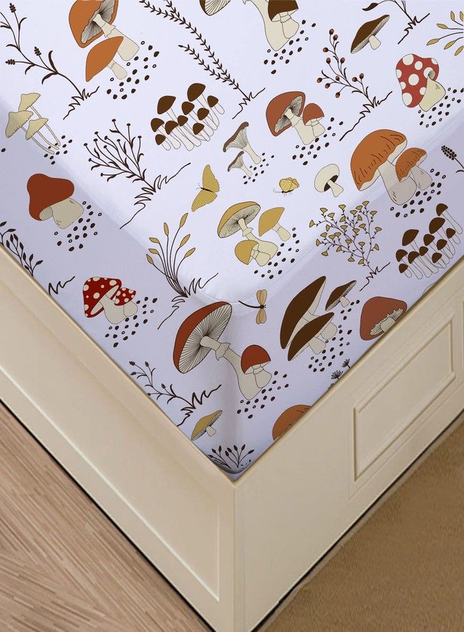 MUSOLEI Mushroom Bedding Set, Full, 3Pc, Deep Pocket, Cottagecore, for Kids, 03, Polyester Microfiber, Breathable, Fade Resistant, 54x75in, Includes Fitted Sheet & 2 Pillowcases - Image 5