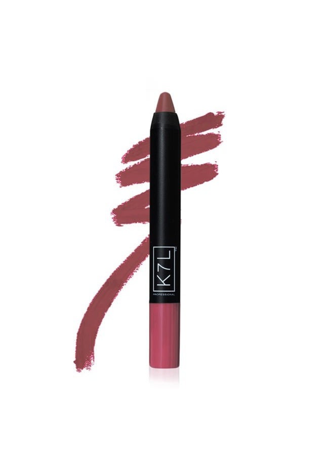 K7L Dark Purple Lipstick Crayon - Matte - Retrogrape - Image 2