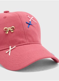 Ginger Bow Detail Curve Peak Cap  - Image 3