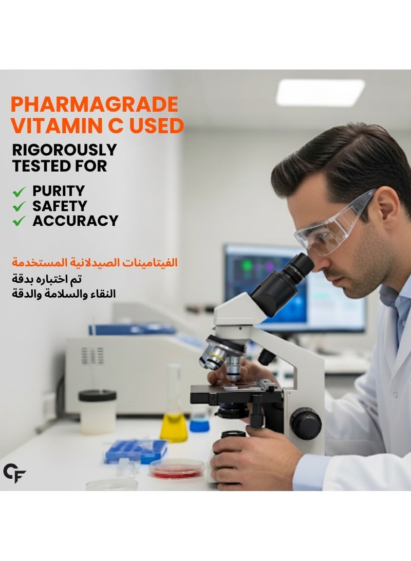 Carbamide Forte Vitamin C Effervescent Tablets 1000mg for Skin Health & Immunity - 2 X 20 Effervescent Tablets - Orange Flavour - Image 4