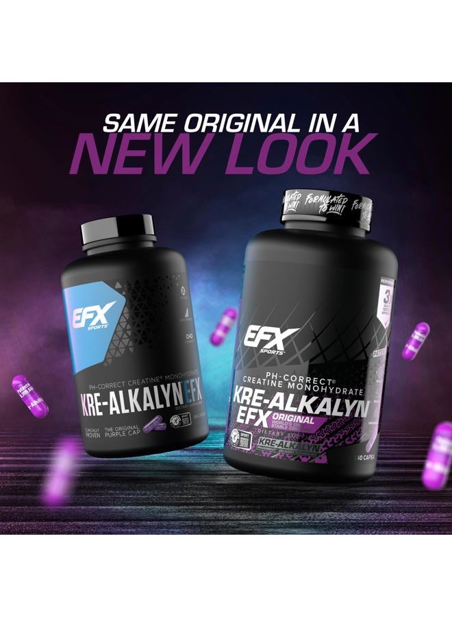 EFX SPORTS Kre-Alkalyn EFX | pH Correct Creatine Monohydrate Pill Supplement | Strength, Muscle Growth & Performance | 120 Servings, 240 Capsules - Image 2