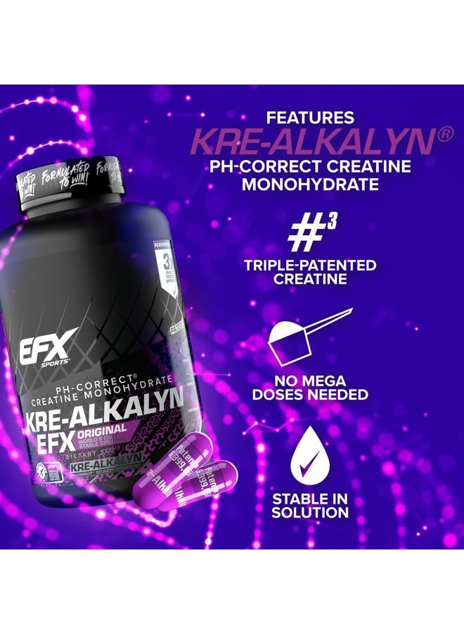 EFX SPORTS Kre-Alkalyn EFX | pH Correct Creatine Monohydrate Pill Supplement | Strength, Muscle Growth & Performance | 120 Servings, 240 Capsules - Image 4