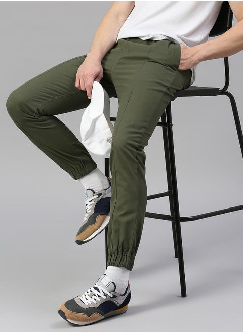 Light Olive Joggers For Men