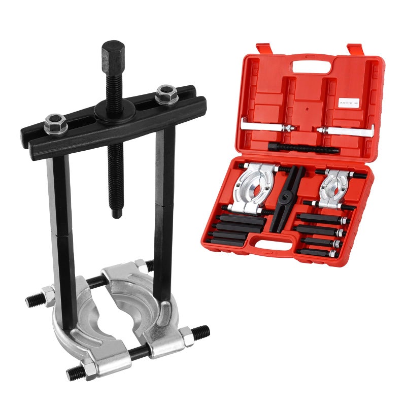 VEVOR Bearing Puller Kit 14Piece 5 Ton Bearing Separator Pinion Wheel Bearing Removal Kit with 2 and 3 Jaws Bearing Separator and Puller Set Heavy Duty Bearing Splitter Tool Kit with Case - Image 2