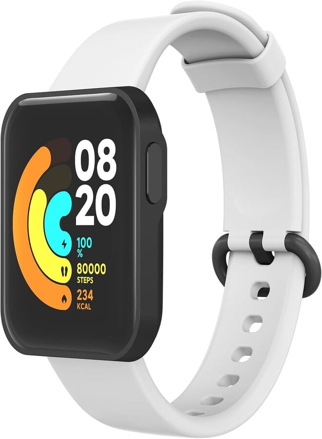 Mugust Strap for Xiaomi Mi Watch Lite/Redmi Watch Lite Women Men, Colorful Silicone Replacement Soft Wristbands for Redmi Watch/Xiaomi Mi Watch Lite (White)