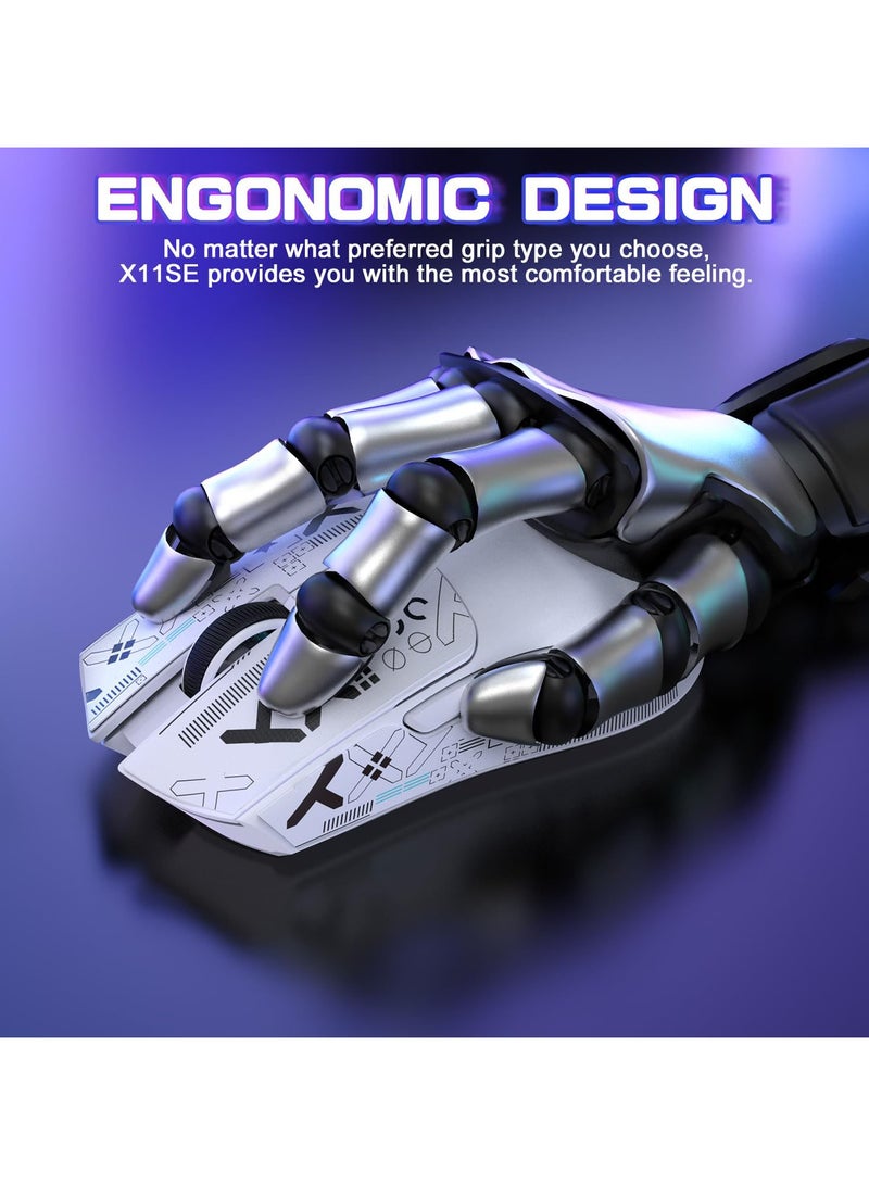 Wired/2.4g/Bluetooth Xx Wireless Mouse Rgb Light-Emitting 650mah Wireless Gaming Mouse For Both Men And Women - Image 5