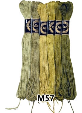 Airo Muline Etamine Cotton Embroidery Thread Thread 6 Piece Set 
