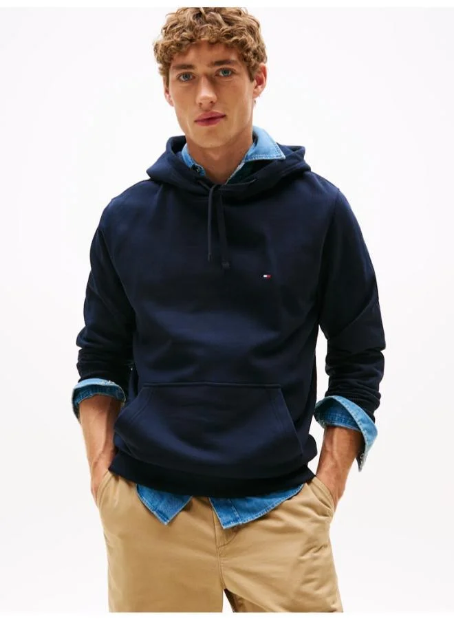 Flag Embroidery Terry Drawstring Hoody