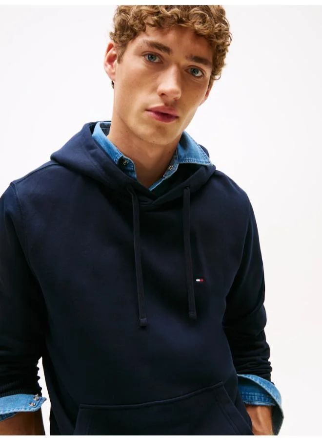 Flag Embroidery Terry Drawstring Hoody