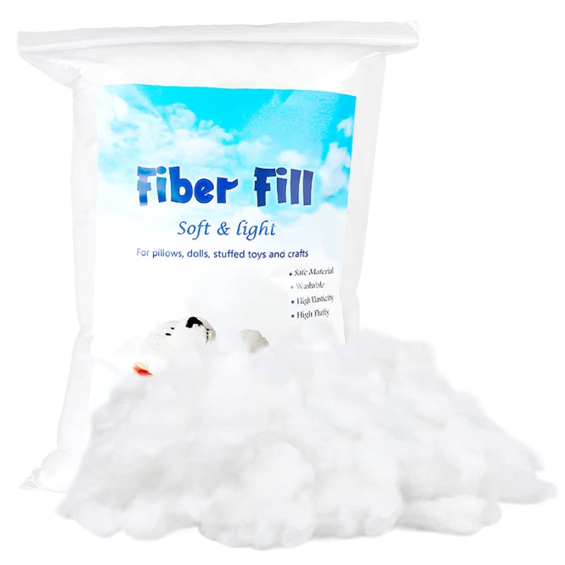 Jmuiiu Jmuiiu Premium Polyester Fiberfill Pillow 250g882oz High Resilience Stuffing for DIY Christmas Dolls