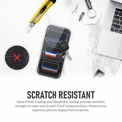 SupCares Bezal less Dust Fillter Tempered Glass for iPhone 17 Pro (6.3 Inch) With Installation Kit | Military-Grade Gorilla Screen Protector | Edge to Edge Coverage | Black - Image 5