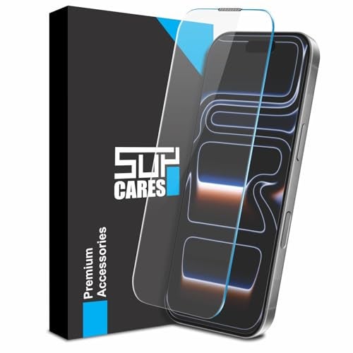 SupCares Bezal less Dust Fillter Tempered Glass for iPhone 17 Pro (6.3 Inch) With Installation Kit | Military-Grade Gorilla Screen Protector | Edge to Edge Coverage | Black - Image 1
