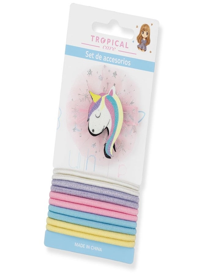 BellaStella 27 Pcs Unicorn Combo Gift Set Featuring 1 Duffel Bag, 1 Pencil Pouch, 10 Mini Hair Claw, 10 Rubber Band, and 5 Ponytail Ribbon for Kids Perfect Magical Gift Set - Image 5