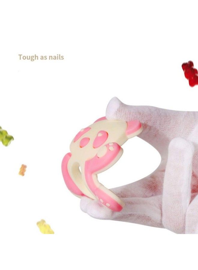 iSweven Teethers For Babies ; Bpa Free Silicone Soft Baby Toys ; Panda Shaped Baby Gum Molar Chew Toy Releive Long Tooth Pain ; Toodle Teething Pacifier (312 Months Pink) - Image 5