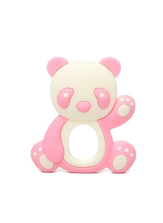 iSweven Teethers For Babies ; Bpa Free Silicone Soft Baby Toys ; Panda Shaped Baby Gum Molar Chew Toy Releive Long Tooth Pain ; Toodle Teething Pacifier (312 Months Pink) - Image 3