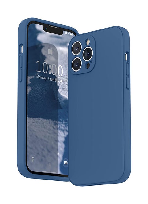 Protective Case Cover For APPLE IPHONE 13 PRO LIQUID SILICON BLUE