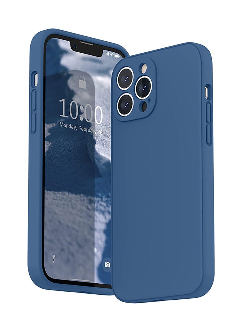 Theodor - Protective Case Cover For APPLE IPHONE 13 PRO LIQUID SILICON BLUE - Image 1