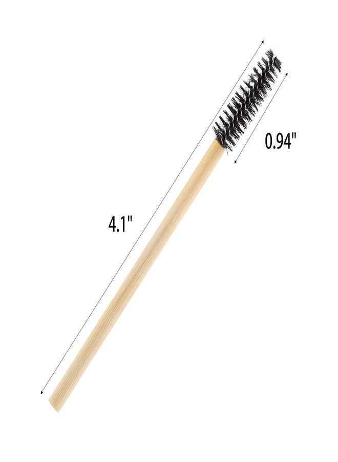 Tbestmax 500 Disposable Mascara Wands Eyelash Brush Spoolies for Eye Lash Extension Eyebrow Bamboo Stick Black - Image 2