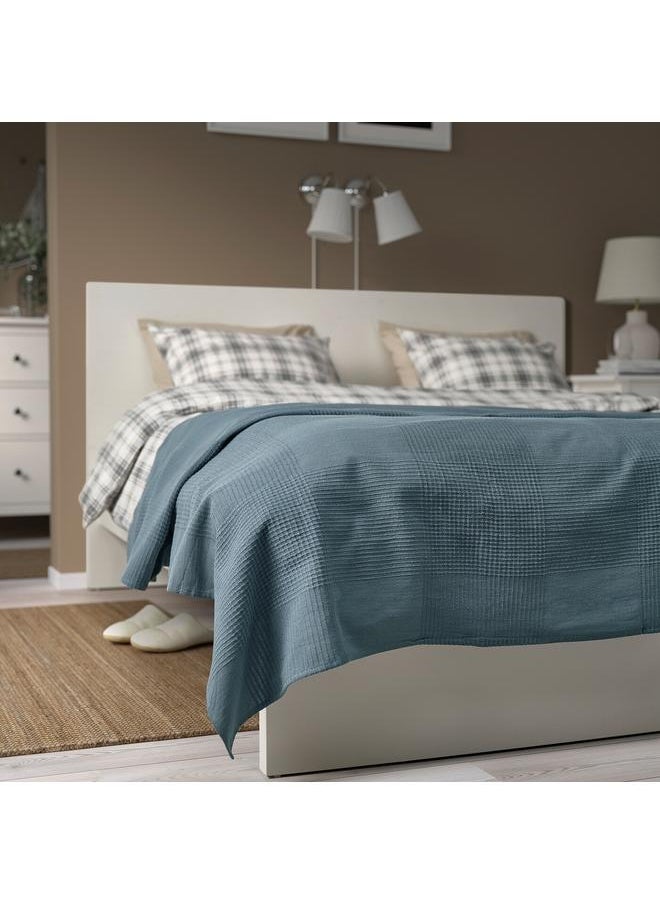 إيروريكس - مفرش سرير رمادي غامق أزرق 230X250 سم - Image 1