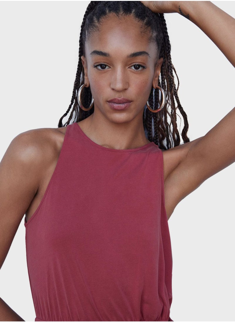 MANGO - Tie Detail Knitted Dress - Image 1