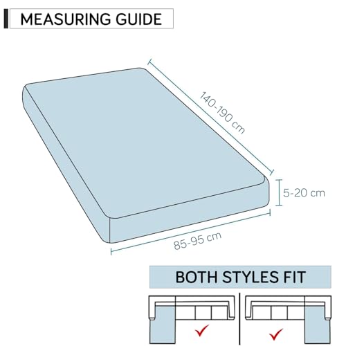 HOKIPO 'Elira Series' Elastic 140gsm Chaise Cover Sectional Couch Covers for L Shaped Sofa, 1 Piece Chaise Cover, Copper Brown Floral (AR-5351-C8) - Image 4
