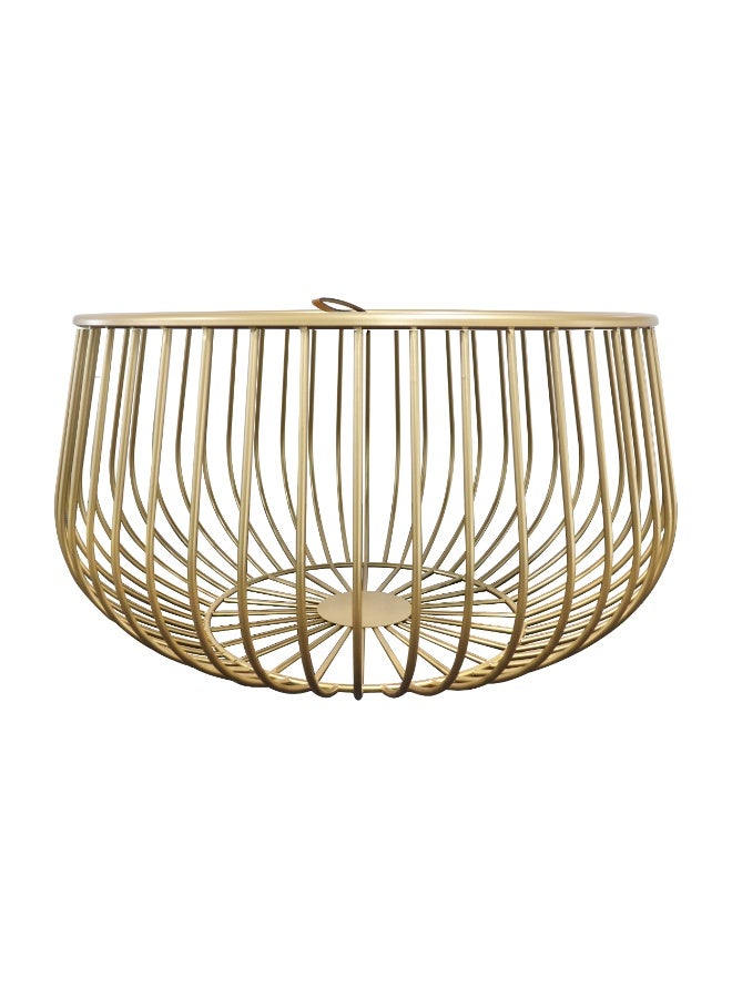 ebb & flow Moden & Elegant Iron Coffee Table For Living Room - Color: Gold - Dimensions: 80x80x42 CM - Image 2