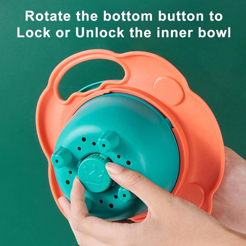 Ztl New Upgraded Gyro Bowl Magic Bowl 360° Rotation Spill Proof Snack Cups with Lid - Image 5