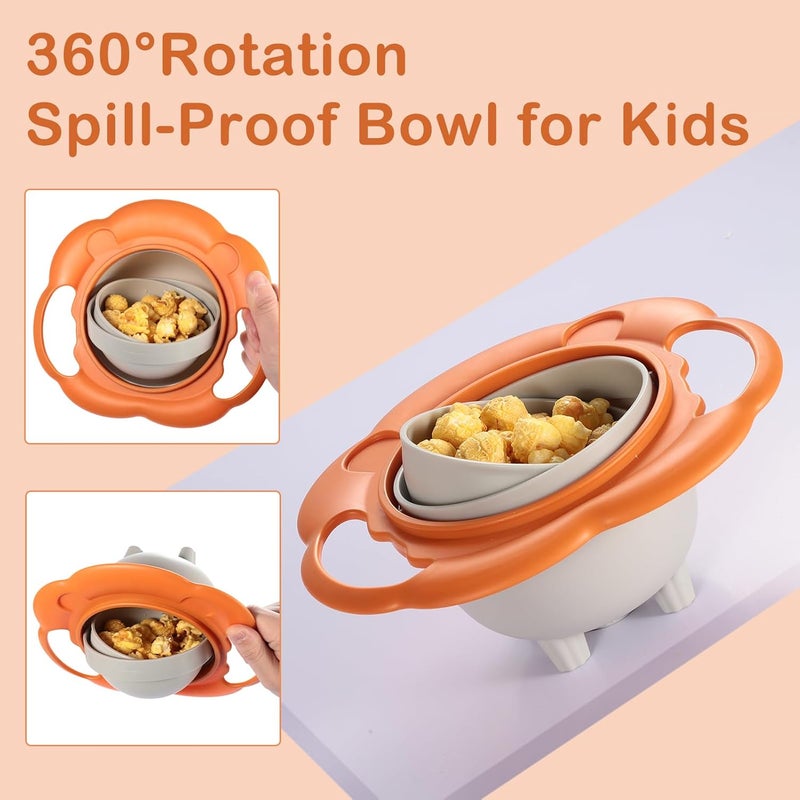 Ztl New Upgraded Gyro Bowl Magic Bowl 360° Rotation Spill Proof Snack Cups with Lid - Image 2