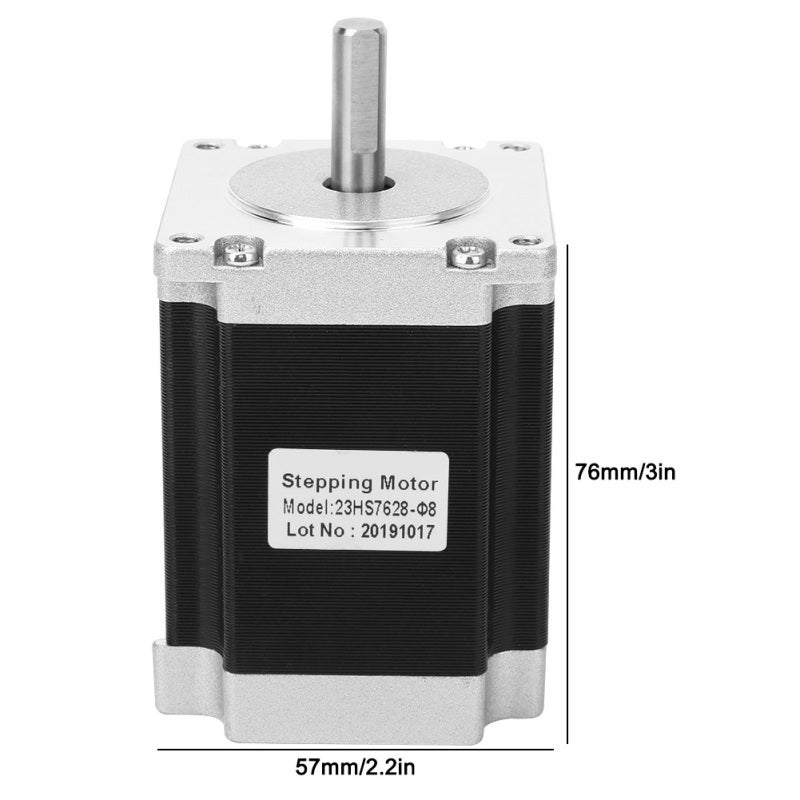 Stepper Motor: Pure Copper Construction 4-Pin Cable Connectivity - Dual Shaft Options 6.35mm & 8mm Durable Build for 3D Printers Surveillance Medical Textile Packaging Machinery Stage Lighting - Image 2