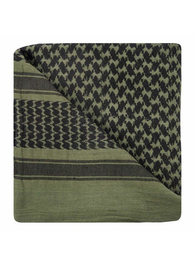 Mato & Hash Military Shemagh Tactical 100% Cotton Scarf Head Wrap, Olive Drab, Single - Image 3
