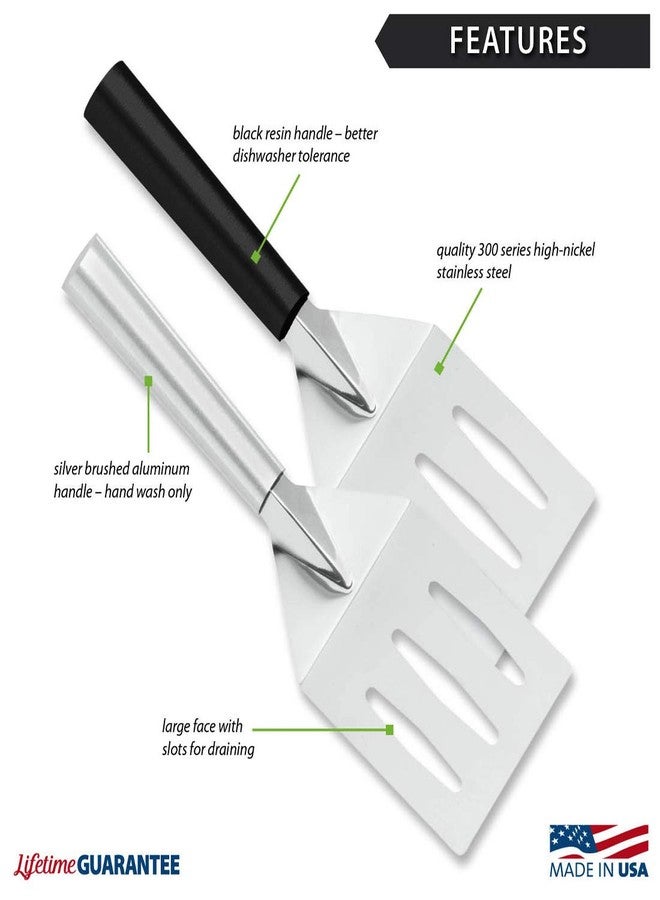 Rada Cutlery Turnover (R128), 3.75 x 3.25" Stainless Steel Face, 10.13" Length, Made in USA, Silver Handle - Image 4
