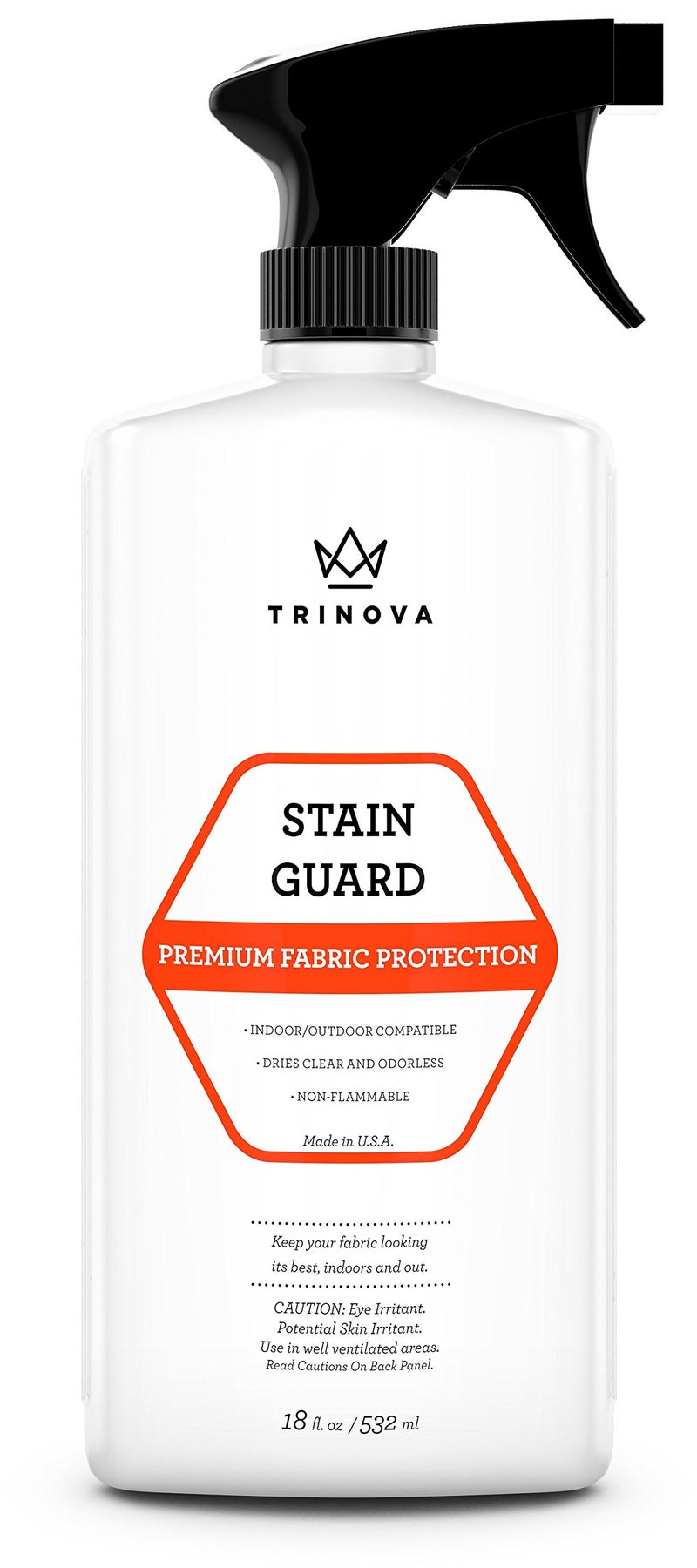 TriNova Non-Aerosol Stain Guard - Fabric Protection Spray for Upholstery, Carpet, Rugs and More to protect from liquid stains (18 fl oz) - Image 1