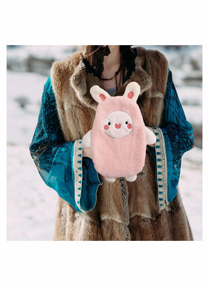 SYOSI Hand Warmer Pouch Water Filling Hand Warmer with Soft Plush Cover and Hands in Pouch Leakproof PVC Hot Water Sack for Menstrual Cramps Hands Neck Shoulder  - Image 5