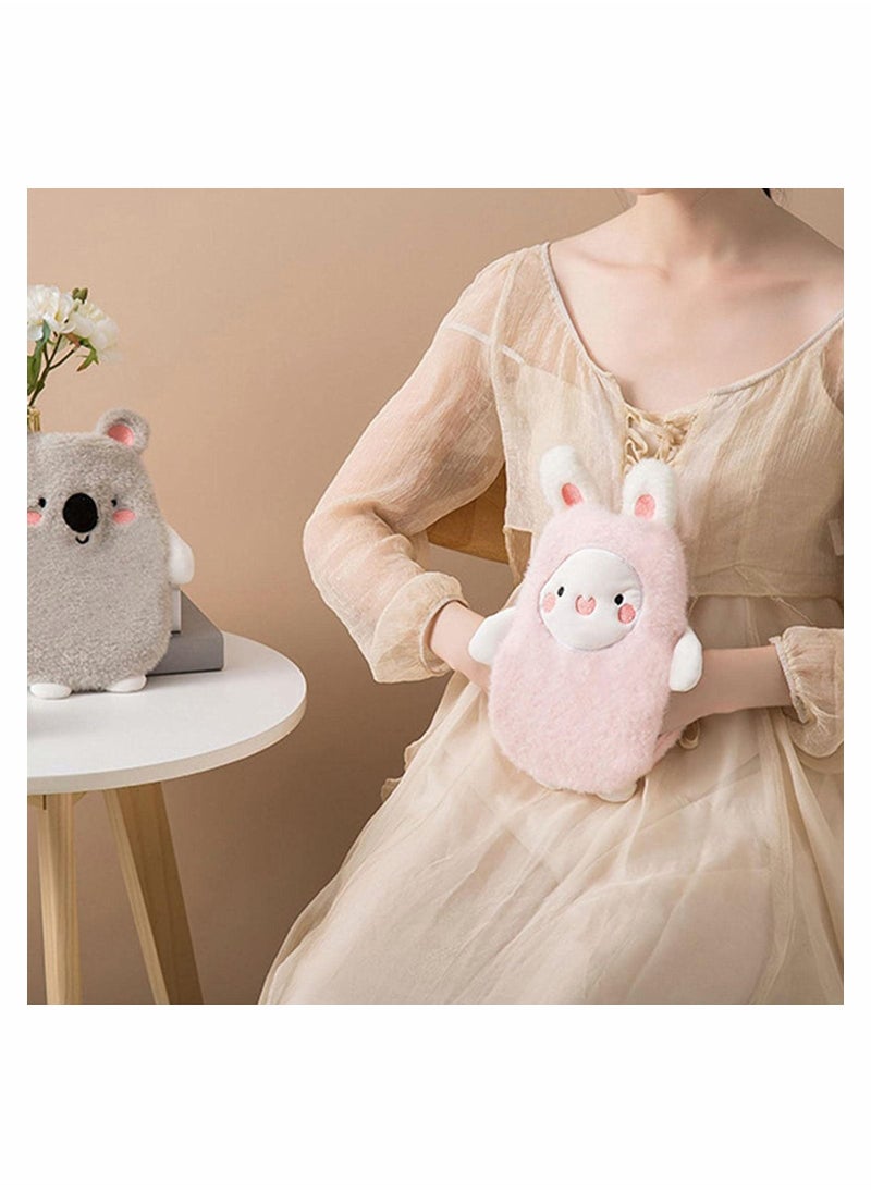 SYOSI Hand Warmer Pouch Water Filling Hand Warmer with Soft Plush Cover and Hands in Pouch Leakproof PVC Hot Water Sack for Menstrual Cramps Hands Neck Shoulder  - Image 2