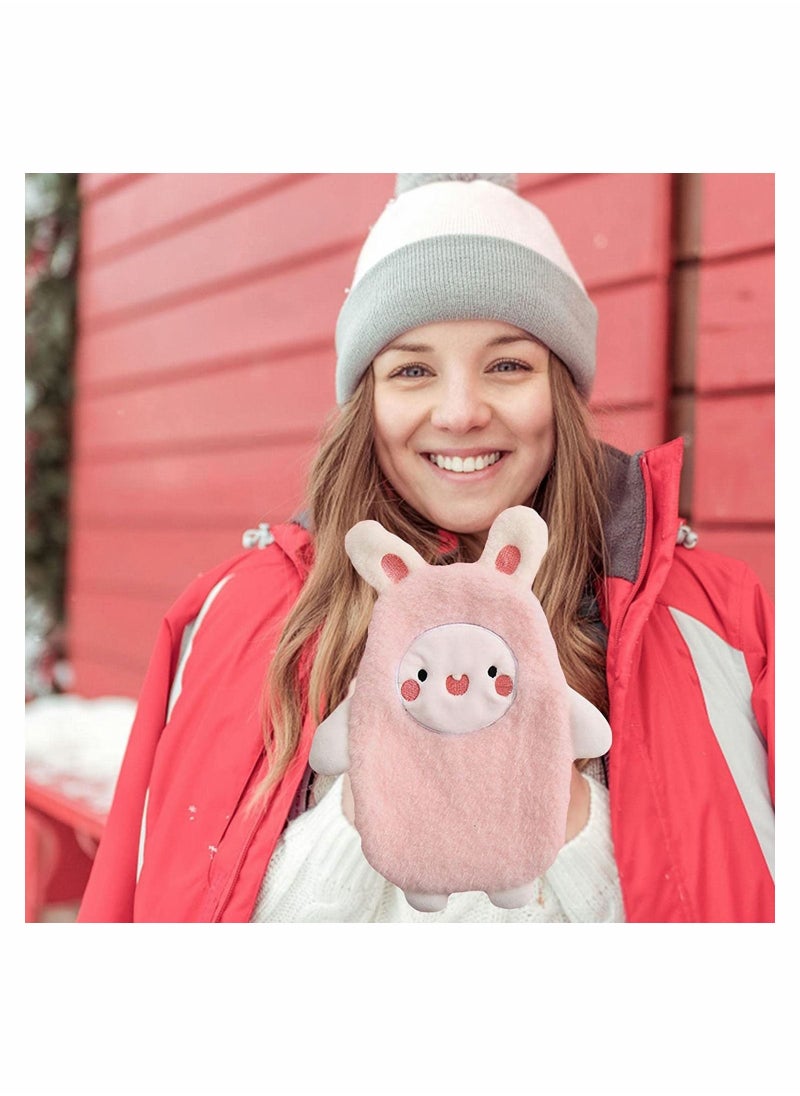 SYOSI Hand Warmer Pouch Water Filling Hand Warmer with Soft Plush Cover and Hands in Pouch Leakproof PVC Hot Water Sack for Menstrual Cramps Hands Neck Shoulder  - Image 3
