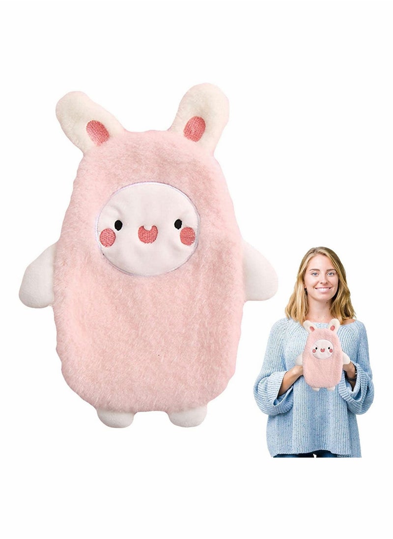 SYOSI Hand Warmer Pouch Water Filling Hand Warmer with Soft Plush Cover and Hands in Pouch Leakproof PVC Hot Water Sack for Menstrual Cramps Hands Neck Shoulder  - Image 1