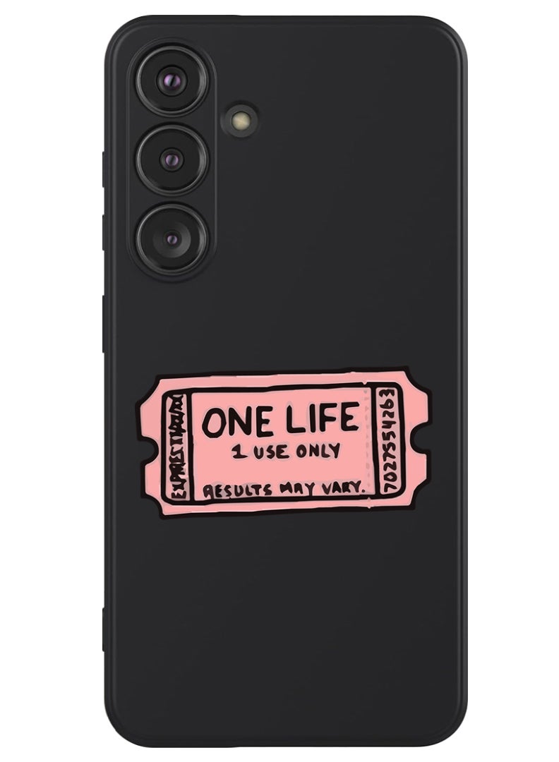 Theodor Protective Slim Fit Case Liquid Silicone Cover with Full Body Protection Anti-Scratch Shockproof Case For Samsung Galaxy S24 Plus (Black) - One life - Image 1