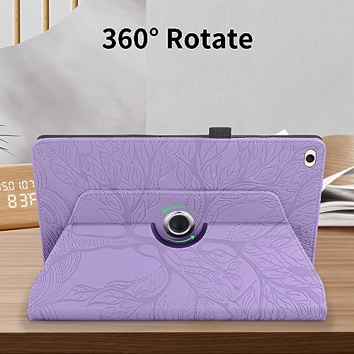 TIPOYOROO iPad mini 5 Rotating Case, iPad mini 1/2/3/4/5th Generation Case PU Leather Folio Stand Cover Flip Shell with Pen Holder for Apple iPad mini 7.9 inch- Purple - Image 3