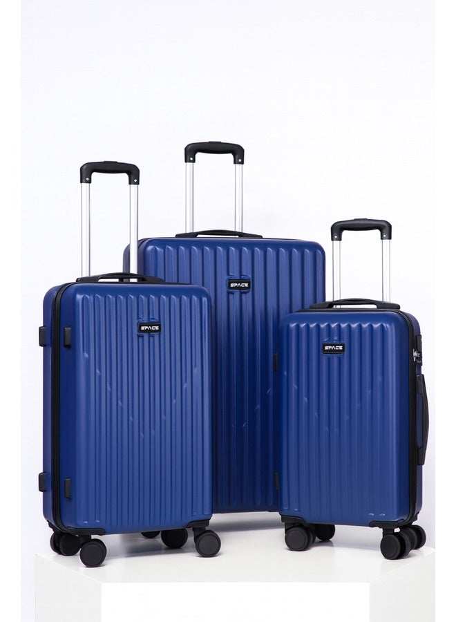 Space Luggage Set of 3 Hardside with Spinner Wheels & Lightweight ABS Luggage for Travel, 28/24/20- Navy - Image 1