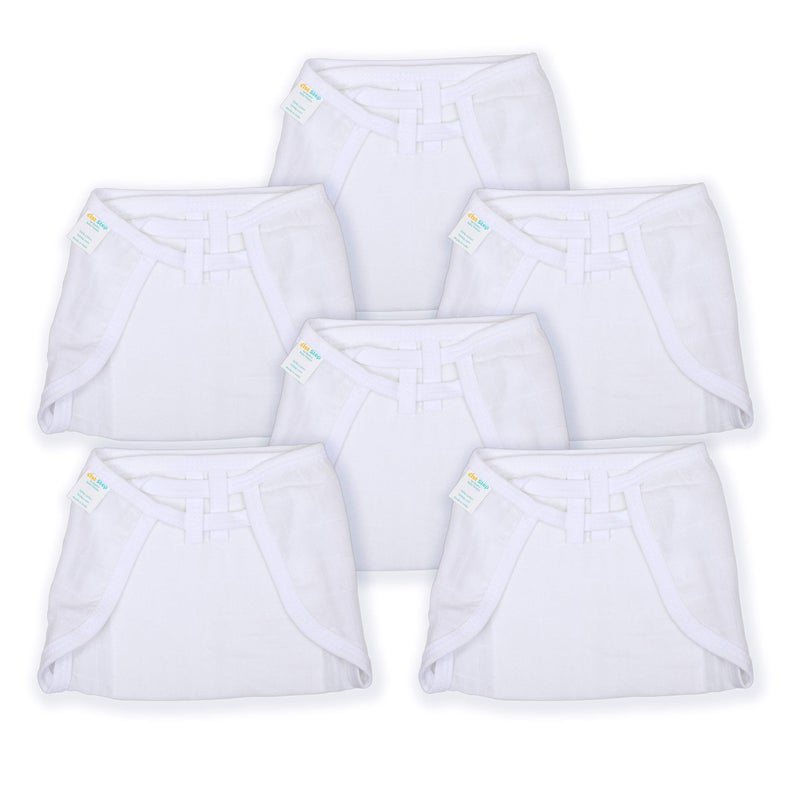 1st Step Washable and 100% Cotton Nappies (White, New Born) - Image 5