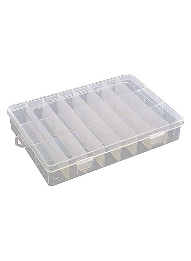 Clear Plastic Adjustable Divider Removable 24 Grid Compartment (20 x 13 x3.6cm) - Image 3