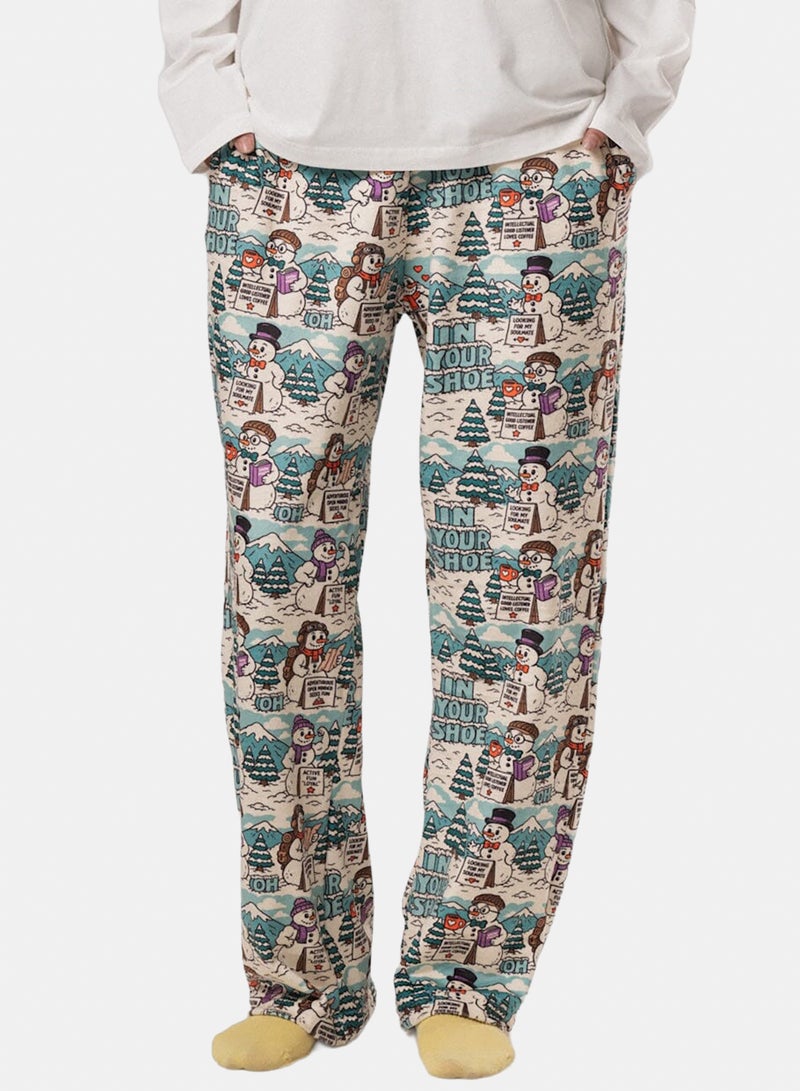In Your Shoe Snow Dates Fluffy Pyjama Pants - Image 1