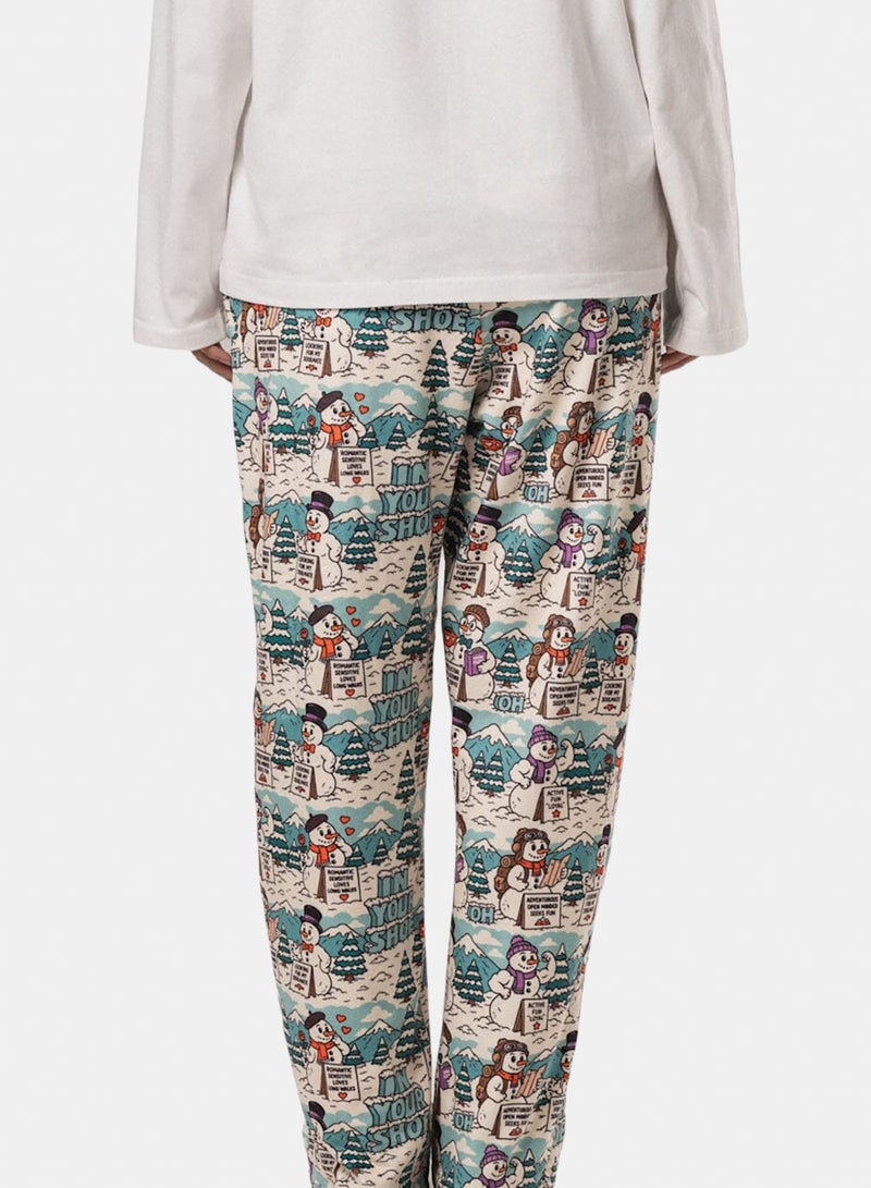In Your Shoe Snow Dates Fluffy Pyjama Pants - Image 4